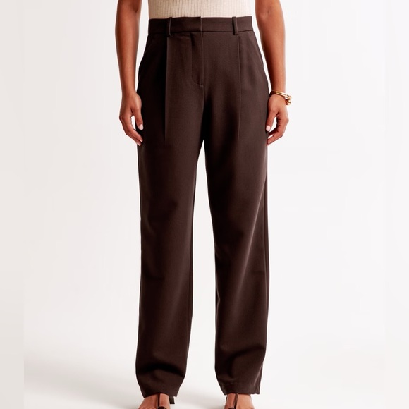 Abercrombie & Fitch Dark Brown Straight Leg Pant 27L - Picture 1 of 6
